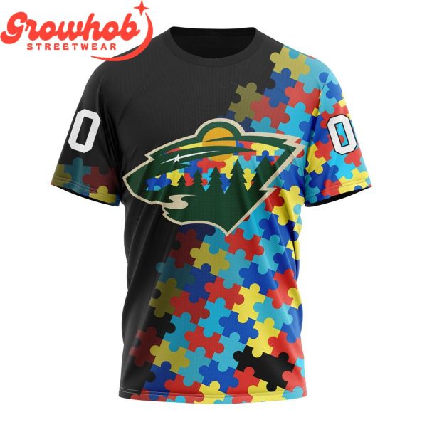 Minnesota Wild Autism Awareness Support Hoodie Shirts