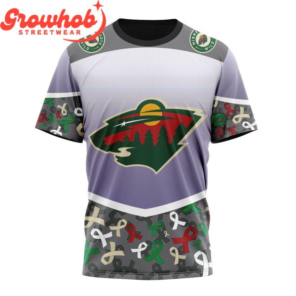 Minnesota Wild Fights Again All Cancer Hoodie Shirts