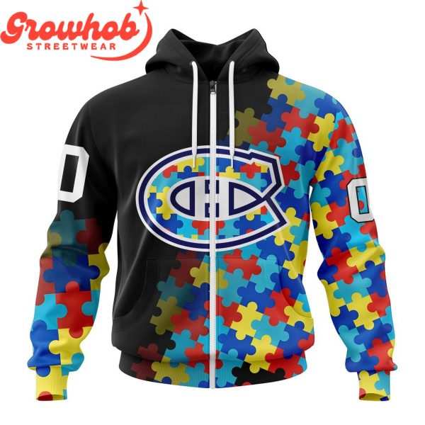 Montreal Canadiens Autism Awareness Support Hoodie Shirts