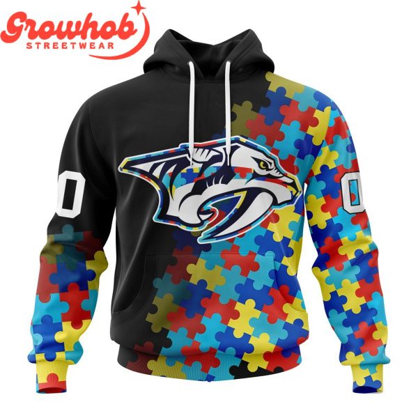 Nashville Predators Autism Awareness Support Hoodie Shirts