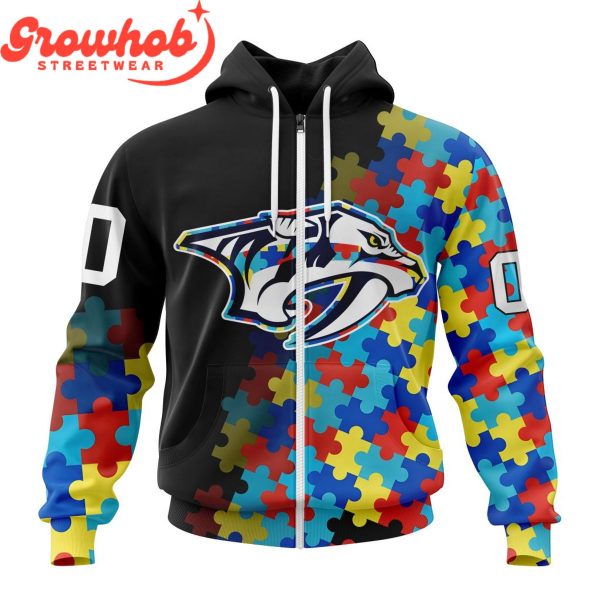 Nashville Predators Autism Awareness Support Hoodie Shirts