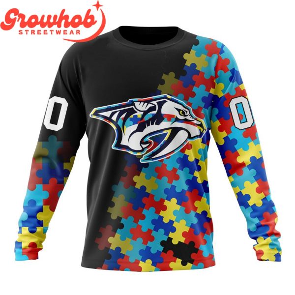 Nashville Predators Autism Awareness Support Hoodie Shirts