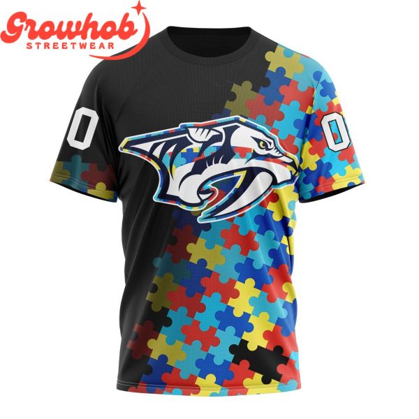 Nashville Predators Autism Awareness Support Hoodie Shirts