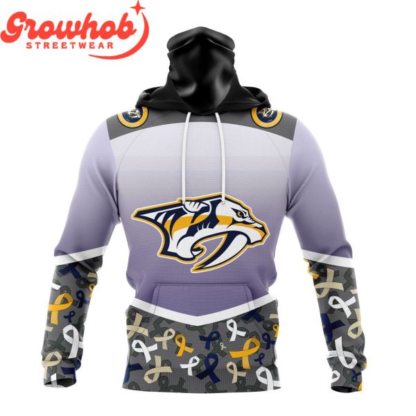 Nashville Predators Fights Again All Cancer Hoodie Shirts