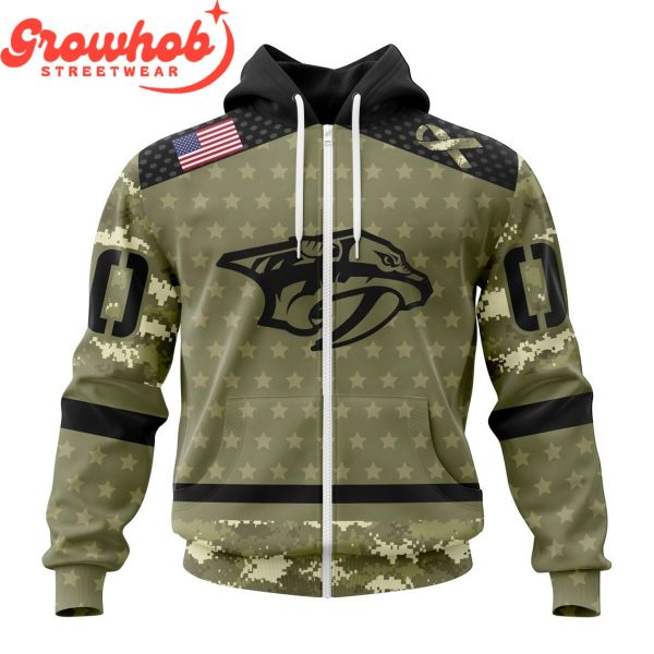 Nashville Predators Military Appreciation Fan Personalized Hoodie Shirts