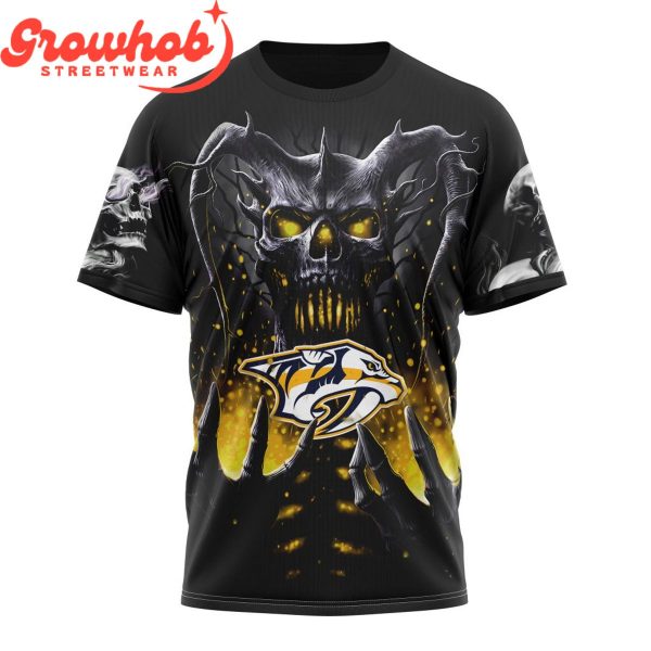 Nashville Predators Skull Art Demon Hoodie Shirts