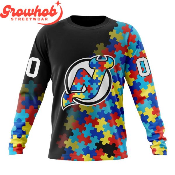 New Jersey Devils Autism Awareness Support Hoodie Shirts