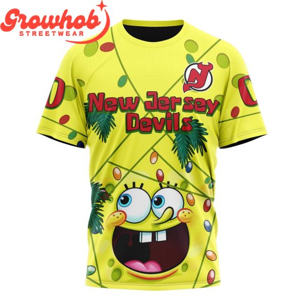 New Jersey Devils Fan SpongeBob Personalized Hoodie Shirts
