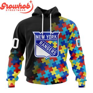 New York Rangers Autism Awareness Support Hoodie Shirts