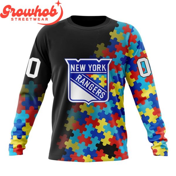 New York Rangers Autism Awareness Support Hoodie Shirts