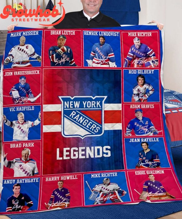 New York Rangers Legends Collection Fleece Blanket Quilt