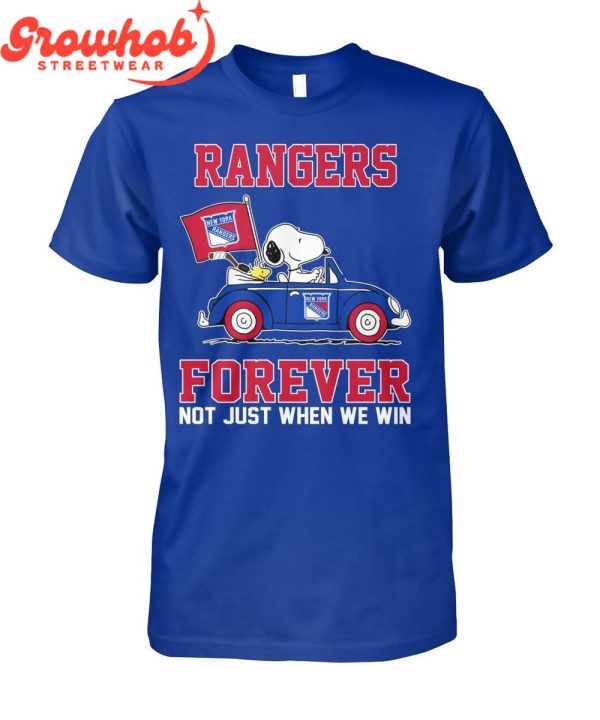 New York Rangers Snoopy Fan Forever Team T-Shirt