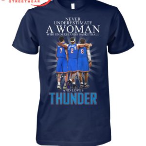 Oklahoma City Thunder Never Underestimate Woman Love Thunder T-Shirt