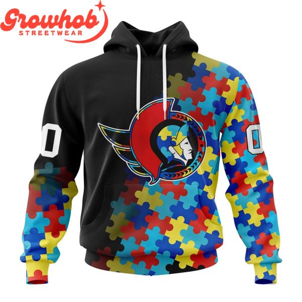 Ottawa Senators Autism Awareness Support Hoodie Shirts