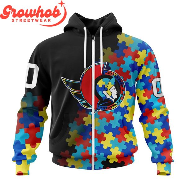 Ottawa Senators Autism Awareness Support Hoodie Shirts