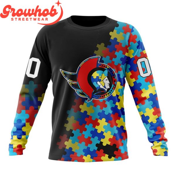 Ottawa Senators Autism Awareness Support Hoodie Shirts