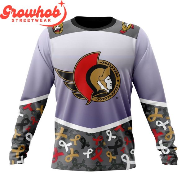 Ottawa Senators Fights Again All Cancer Hoodie Shirts