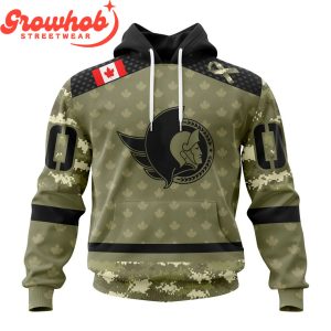 Ottawa Senators Military Appreciation Fan Personalized Hoodie Shirts