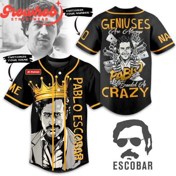 Pablo Escobar Branded As Crazy Personalized Baseball Jersey