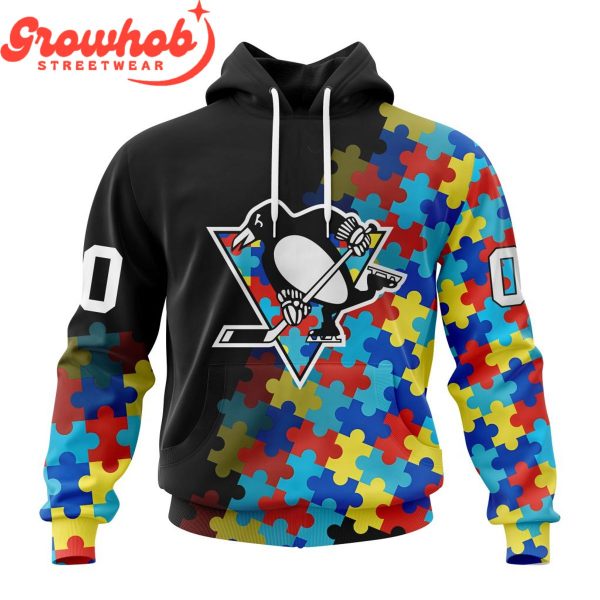 Pittsburgh Penguins Autism Awareness Support Hoodie Shirts