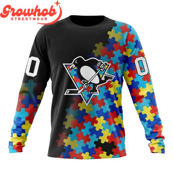 Pittsburgh Penguins Autism Awareness Support Hoodie Shirts