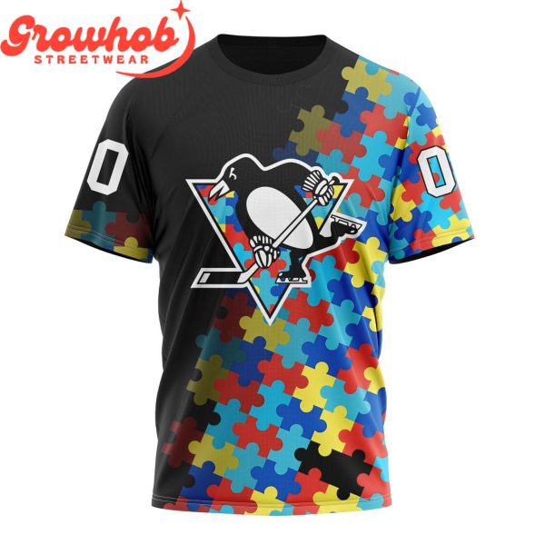 Pittsburgh Penguins Autism Awareness Support Hoodie Shirts