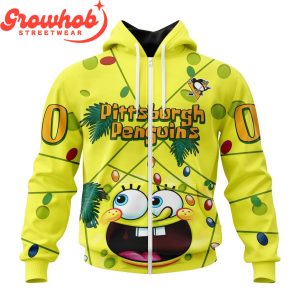 Pittsburgh Penguins Fan SpongeBob Personalized Hoodie Shirts