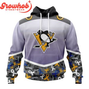 Pittsburgh Penguins Fights Again All Cancer Hoodie Shirts