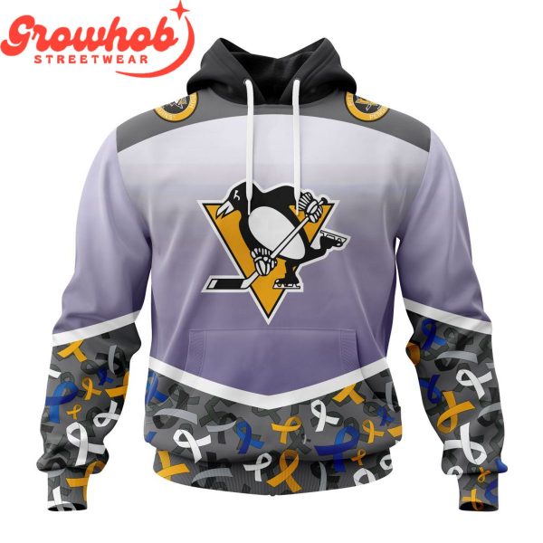 Pittsburgh Penguins Fights Again All Cancer Hoodie Shirts