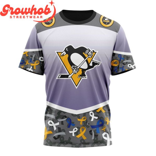 Pittsburgh Penguins Fights Again All Cancer Hoodie Shirts