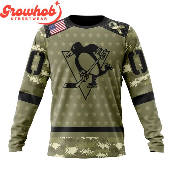 Pittsburgh Penguins Military Appreciation Fan Personalized Hoodie Shirts