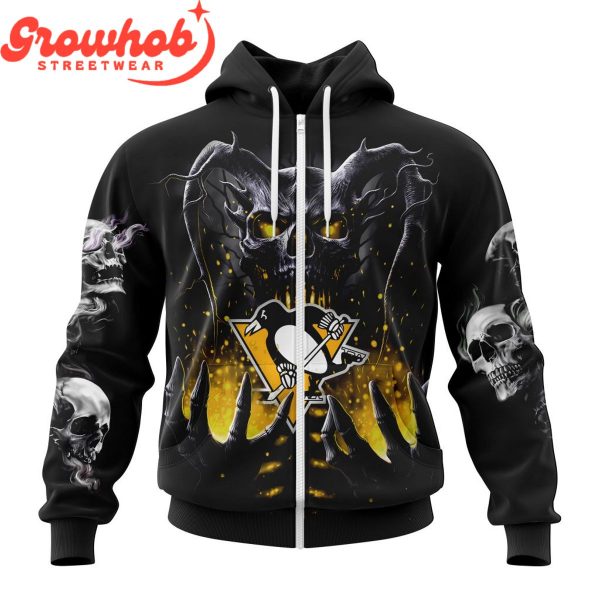 Pittsburgh Penguins Skull Art Demon Hoodie Shirts