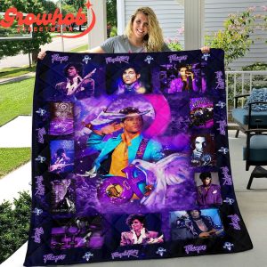 Prince Fan Love Fleece Blanket Quilt Purple