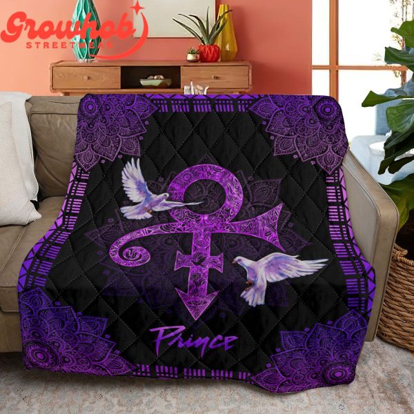 Prince Fan Love Purple Dove Fleece Blanket Quilt
