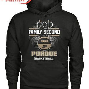 Purdue Boilermakers God First Family Second Fan Love T-Shirt