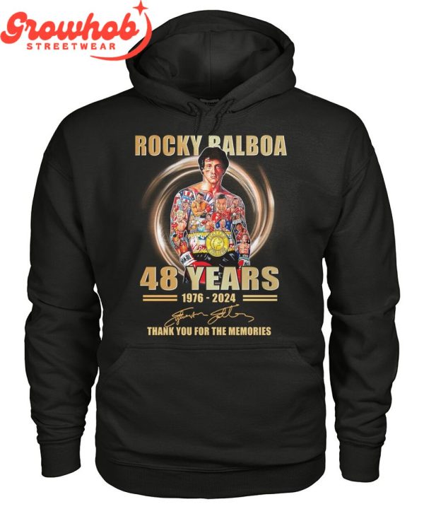 Rocky Balboa Sylvester Stallone 48 Years Of Memories T-Shirt