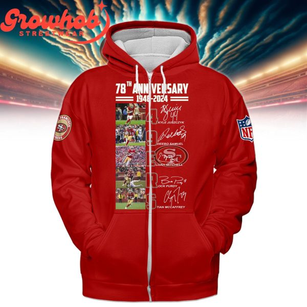 San Francisco 49ers 78 Years Of Memories Hoodie Shirts