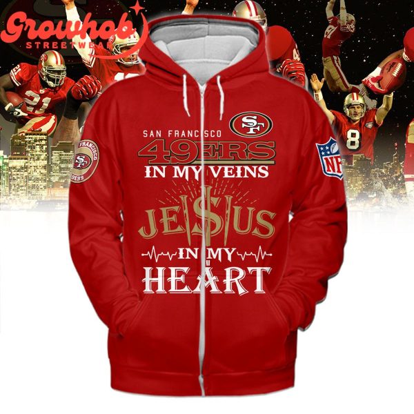 San Francisco 49ers Jesus In My Heart Hoodie Shirts