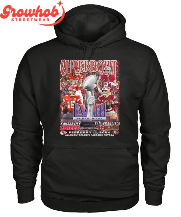 San Francisco 49ers Kansas City Chiefs Superbowl Match Memories T-Shirt