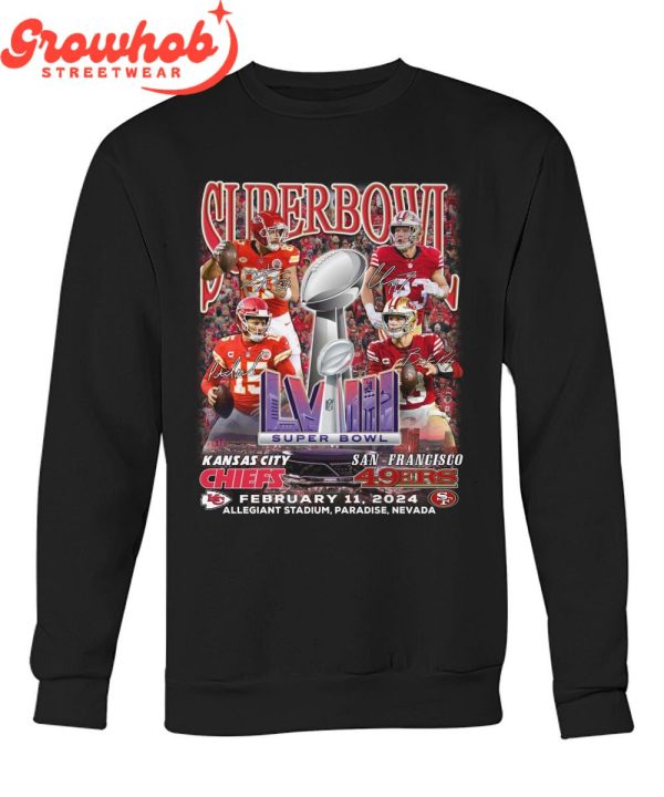 San Francisco 49ers Kansas City Chiefs Superbowl Match Memories T-Shirt