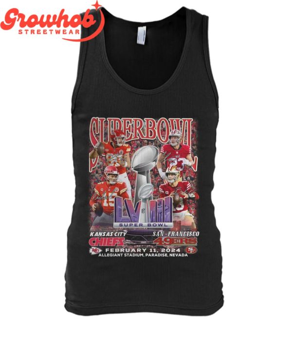 San Francisco 49ers Kansas City Chiefs Superbowl Match Memories T-Shirt