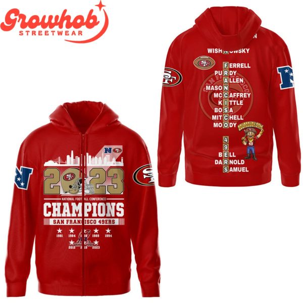 San Francisco 49ers NFC Champions 2023 Proud Fan Hoodie Shirts Red