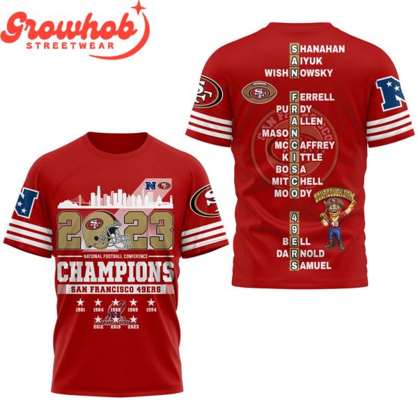 San Francisco 49ers NFC Champions 2023 Proud Fan Hoodie Shirts Red