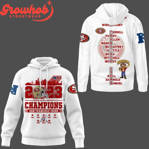 San Francisco 49ers NFC Champions 2023 Proud Fan Hoodie Shirts White