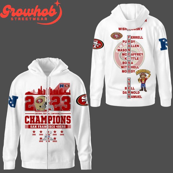 San Francisco 49ers NFC Champions 2023 Proud Fan Hoodie Shirts White