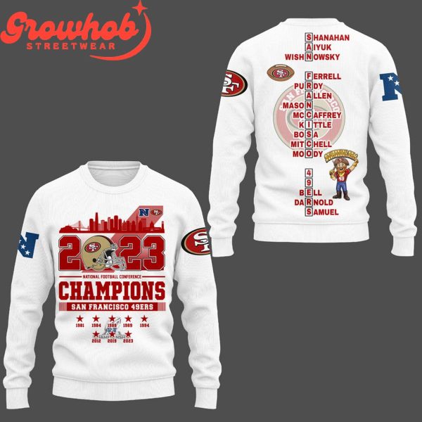 San Francisco 49ers NFC Champions 2023 Proud Fan Hoodie Shirts White