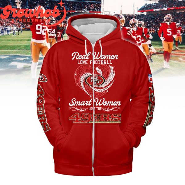 San Francisco 49ers Smart Women Heart Fan Hoodie Shirts