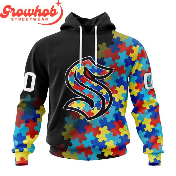 Seattle Kraken Autism Awareness Support Hoodie Shirts