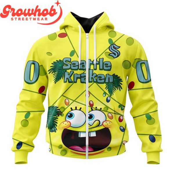 Seattle Kraken Fan SpongeBob Personalized Hoodie Shirts