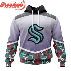 Seattle Kraken Fights Again All Cancer Hoodie Shirts